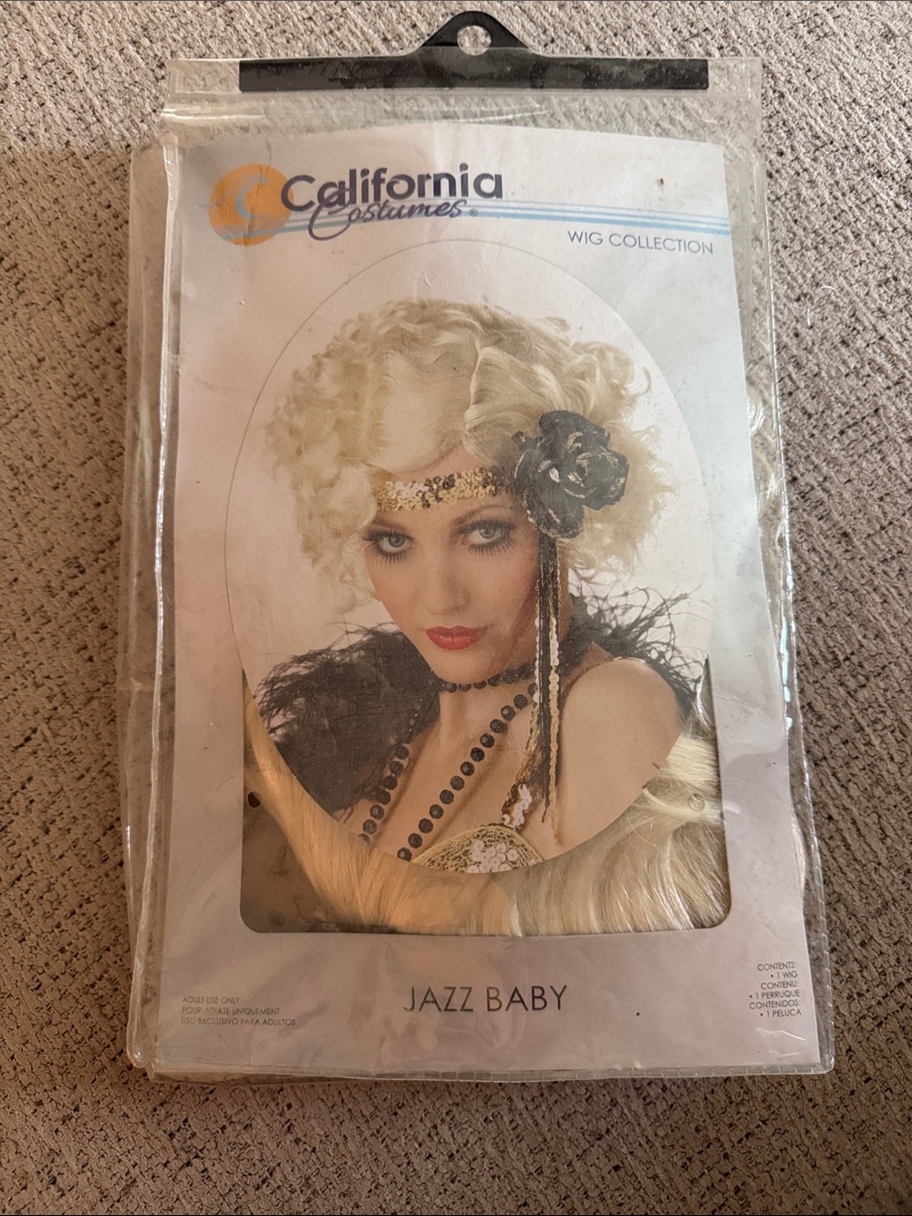 California Costumes Blonde Curled Jazz Flapper Wig